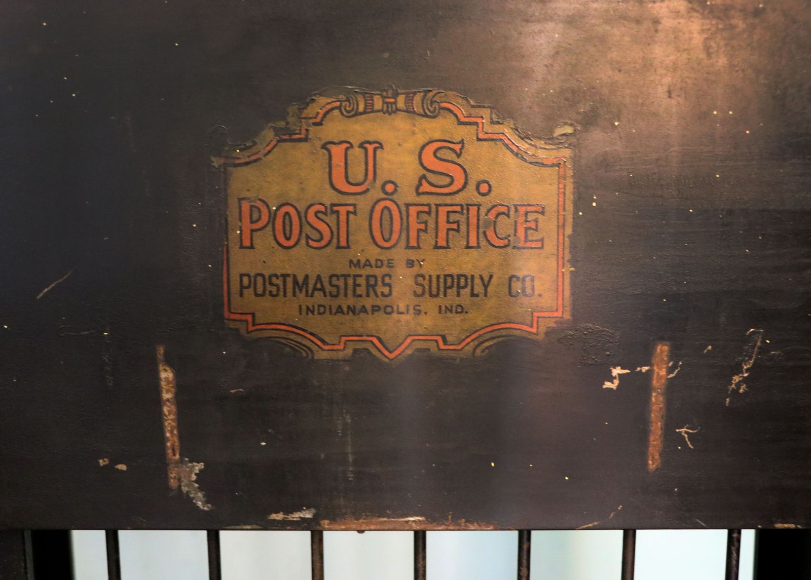 photo vinterior A Lovely United States Post Office Counter Window.