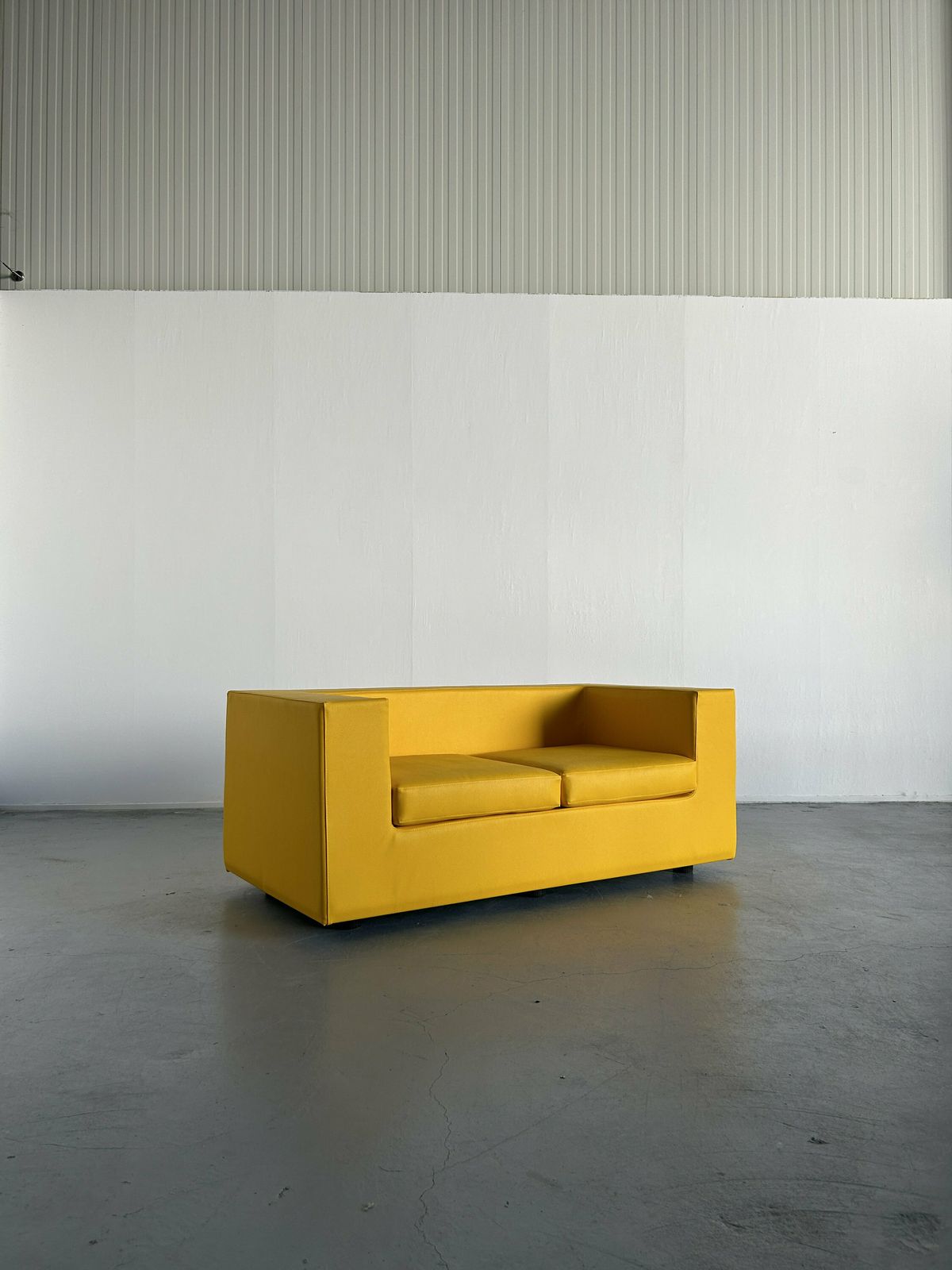1960s Yellow "Throw Away" Sofa By Willie Landels For Zanotta In Reupholstered Faux Leather, Space Age, 1965 photo Furniture