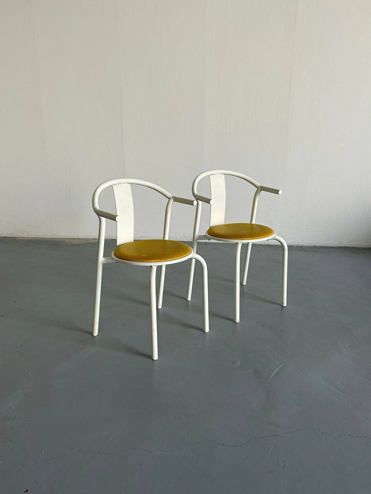 Pair Of Vintage Ikea Postmodern Memphis Maxmo Metal Dining Chairs, 1980s Ikea photo Furniture