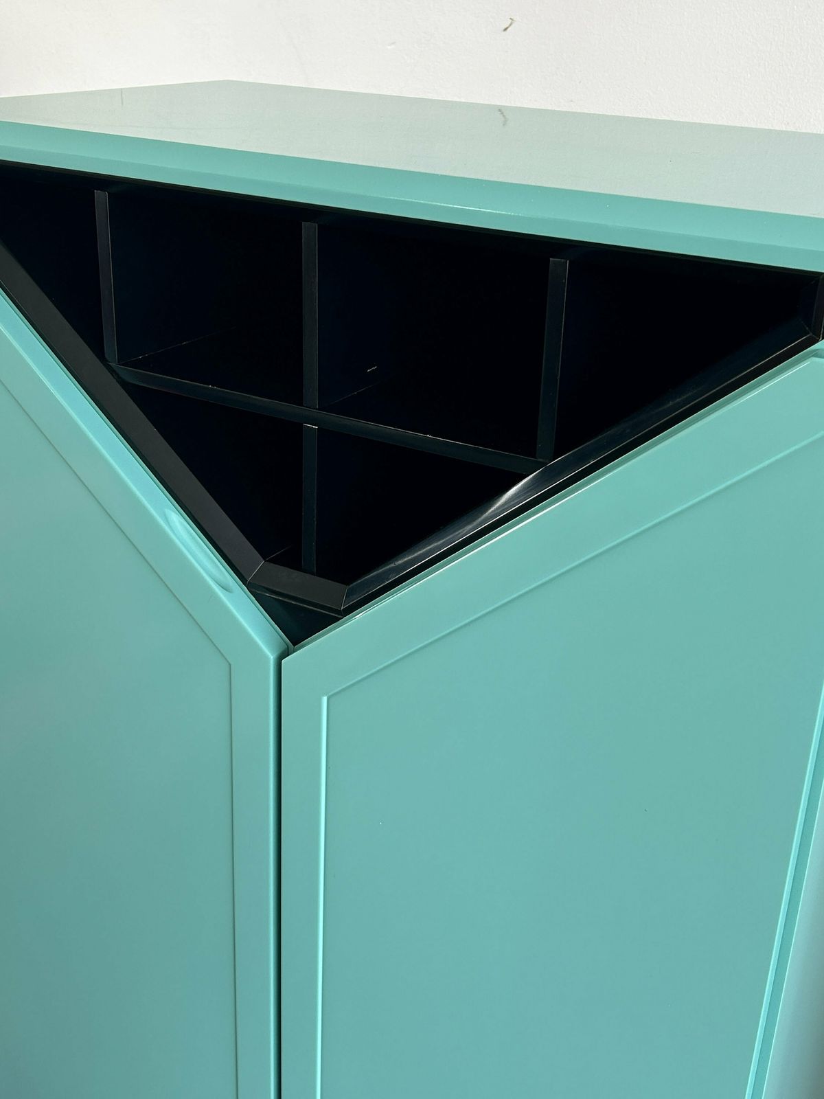 Pair Of Postmodern Memphis Style Mint Green Bar Cabinets By Kapo Möbelwerkstätten, 1980s Austria photo vinterior