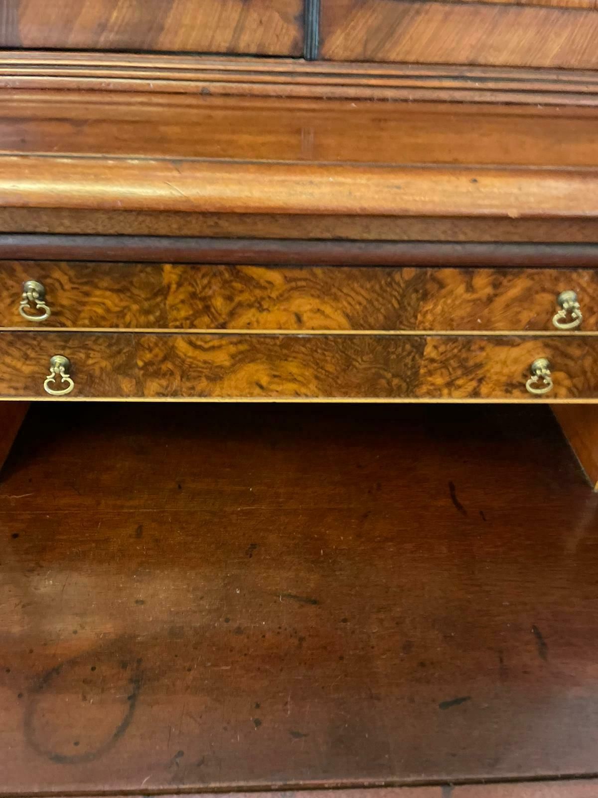 Outstanding Quality Antique Regency Mahogany Secretaire Bookcase photo Furniture