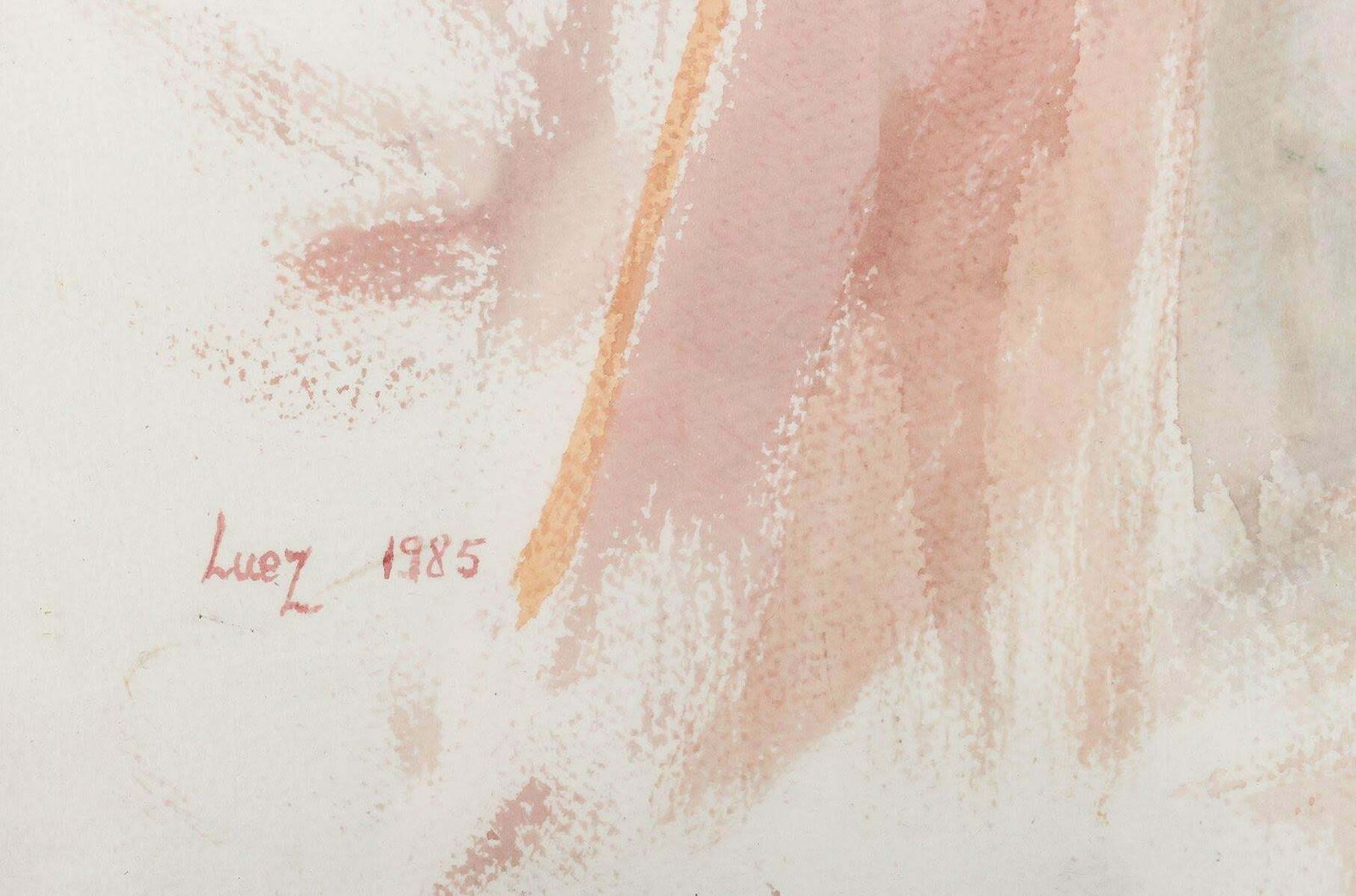 Painting, Watercolor By Evelyne Luez, 1985. photo furniture