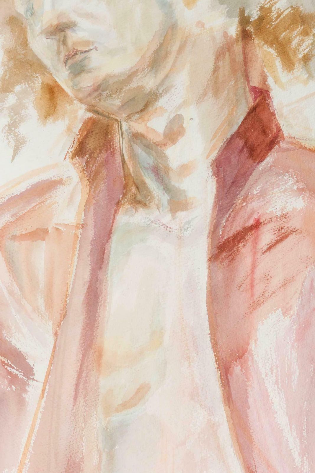 Painting, Watercolor By Evelyne Luez, 1985. photo vintage