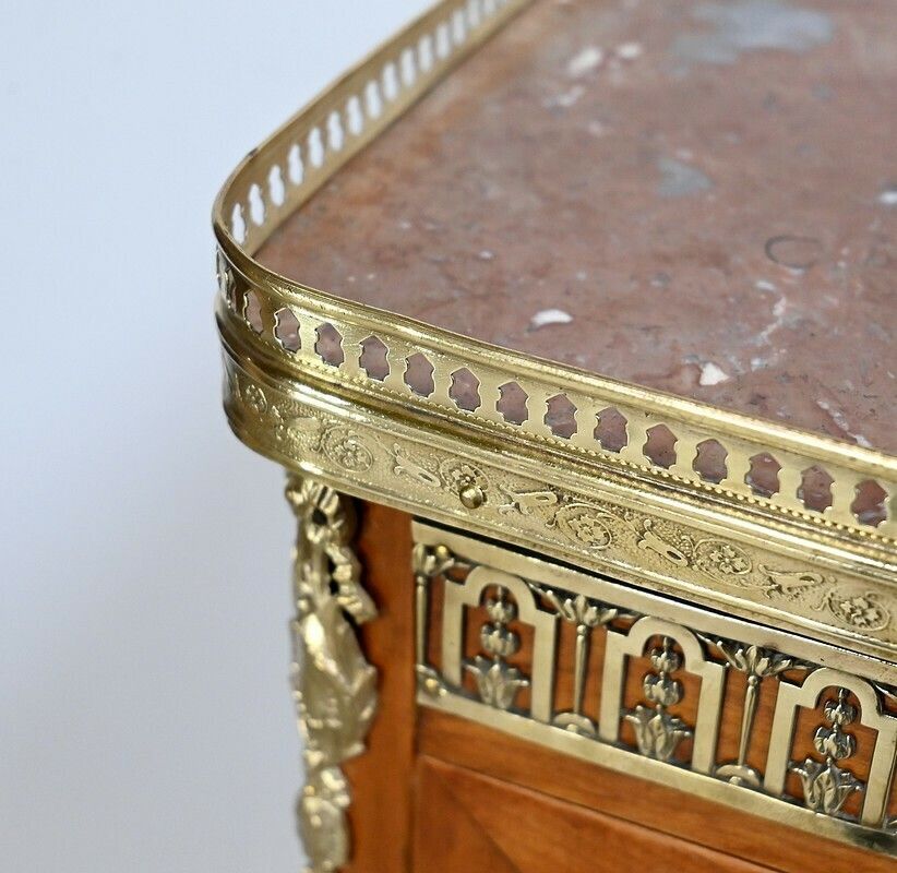 Small Showcase In Solid Cherry, Louis XV Louis XVI Transition – Early 20th Century photo 2791.3