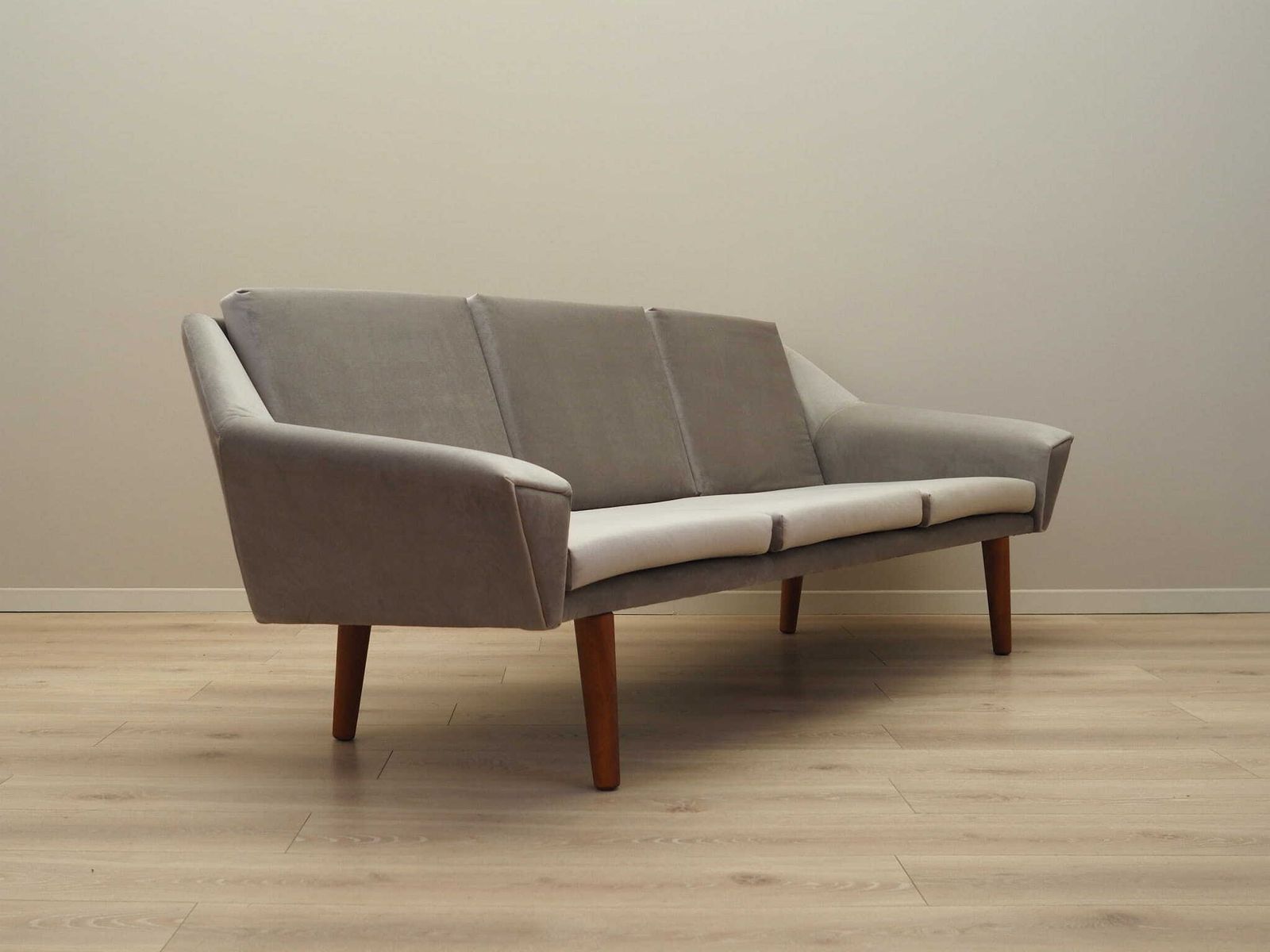 Grey Velour Sofa, Danish Design, 1980s, Production: Denmark photo 1539.0