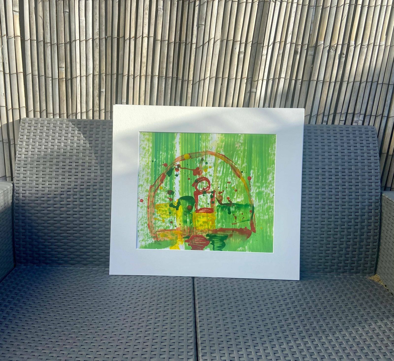 Original Mixed Media Painting ‘Semicircle’ J Kloss photo furniture