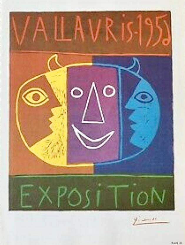 Original Vintage Lithograph Posters Of Pablo Picasso   From 1957 First Edition   23/24