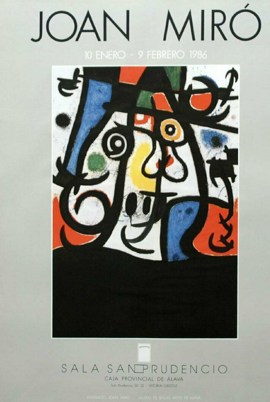 Miro, Joan Original Vintage 1986 Exhibition Poster