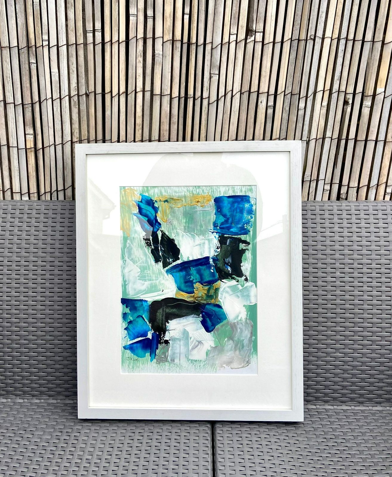 Original Framed Mixed Media Painting ‘Untitled’ J Kloss photo for sale
