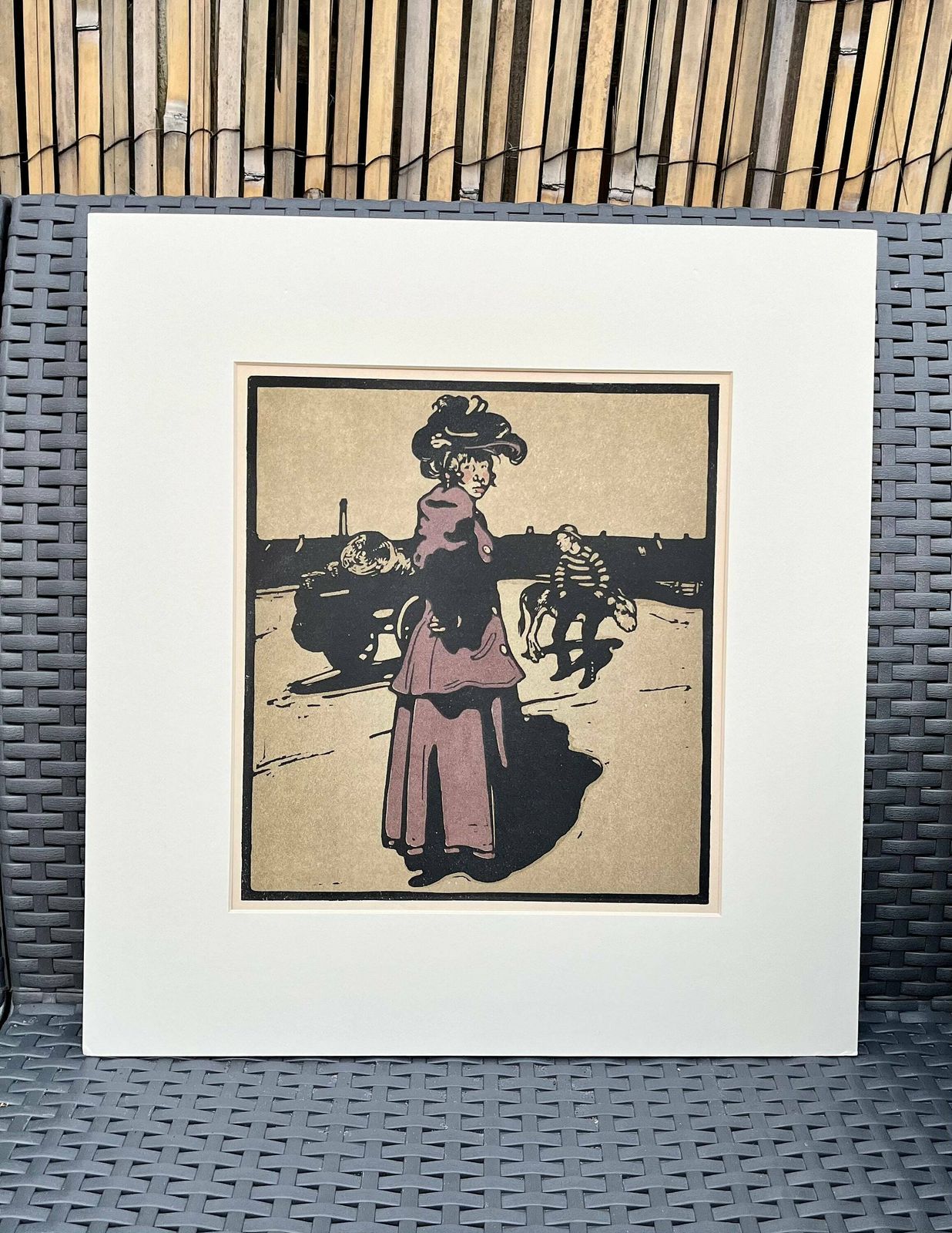 British Artist William Nicholson Original Coster Lithograph From The London Type Series