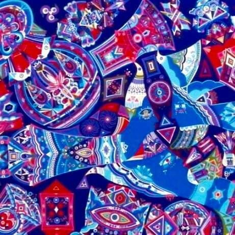 Hand Signed Large Vintage Screen Print Samuel Ackerman (Ukrainian   French   Israeli) Contemporary Abstract Artist photo Art