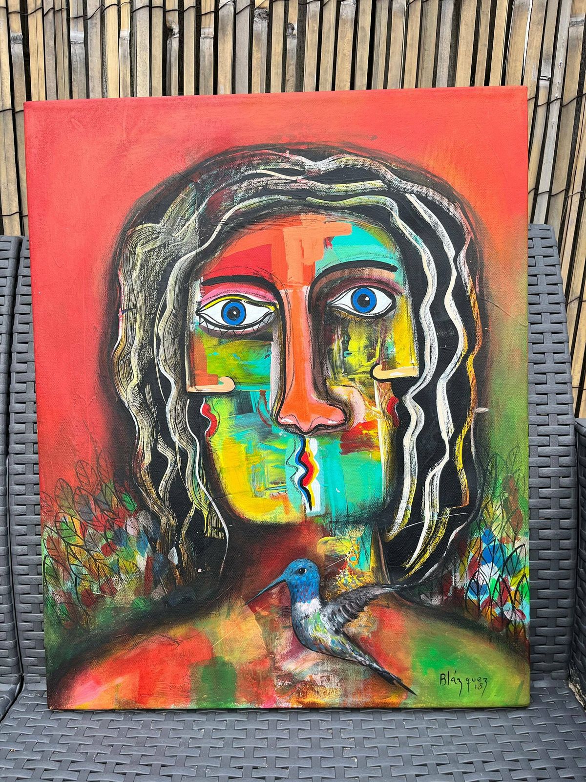 Original Michel Blazquez Cuban/ United States Artist Mixed Media