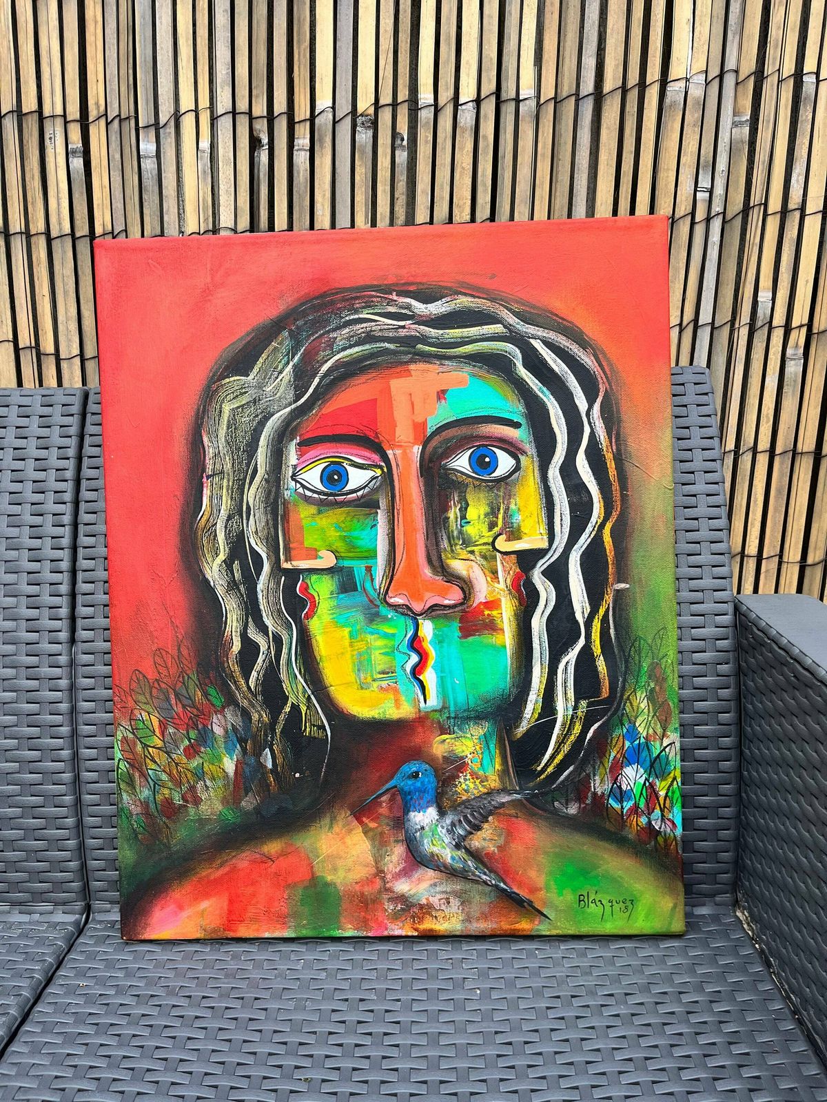 Original Michel Blazquez Cuban/ United States Artist Mixed Media photo for sale