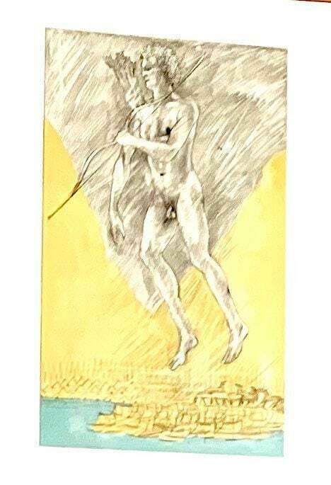 Elisabeth Frink Ra Original Vintage Lithograph The Iliad (1974 Folio Society)