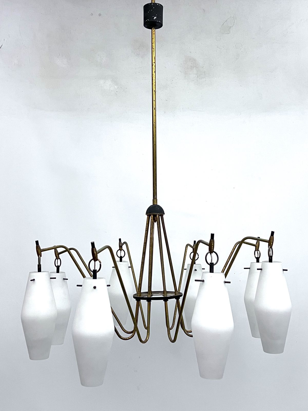 Mid Century Large 8 Arms Arredoluce Manner Chandelier. Italy 1950s photo for sale