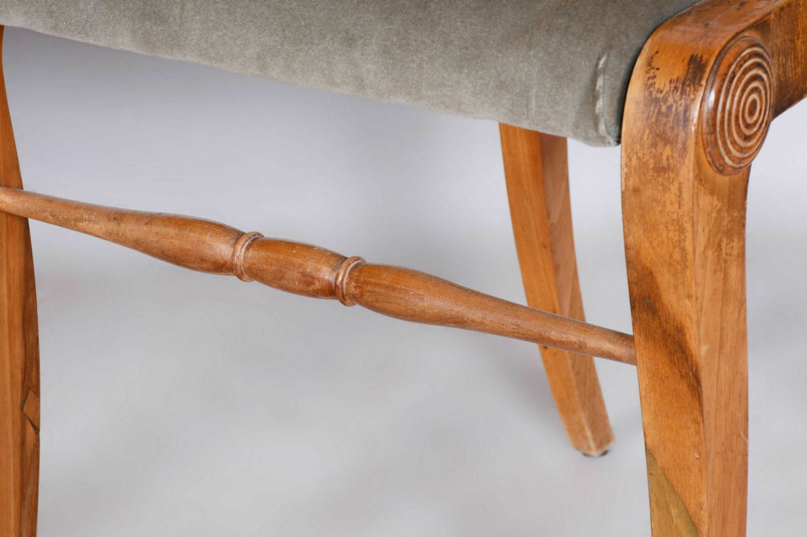 photo furniture Restored Biedermeier Set Of Four Oak Chairs, Walnut Veneer, Stable Construction, Revived Polish, Vienna, Austria, 1820s