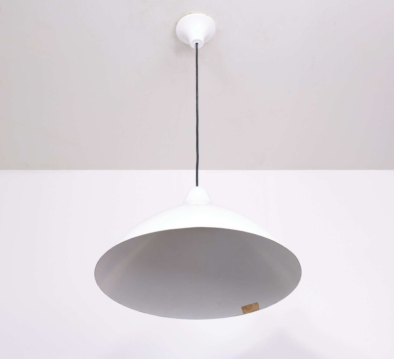 photo furniture White Pendant Lamp By Lisa Johansson Pape For Orno, Finland 1950s