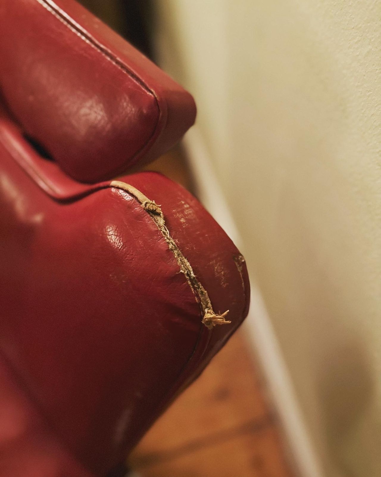 1950/60s Bauhaus Style Red Leather Chair photo for sale