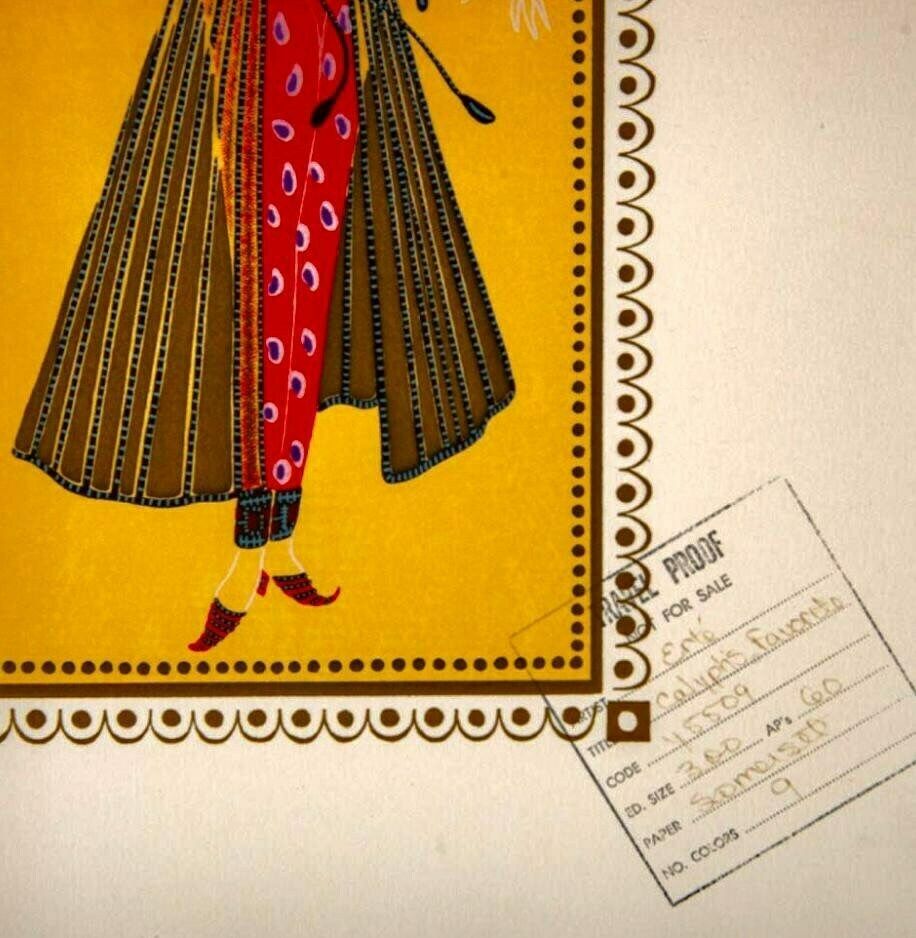 Original Rare Vintage Erte Travel Proof Lithograph From Erte’s Scheherezade Suite photo furniture