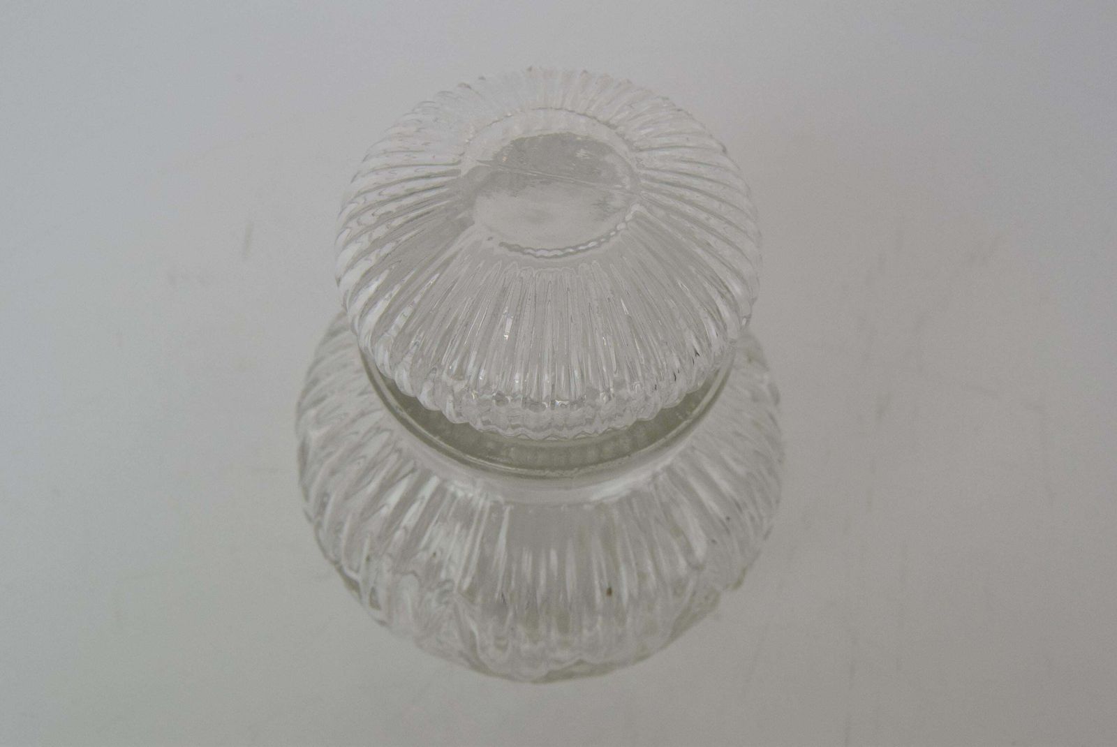 Mid Century Crystal Glass Can, 1950's. photo Home Decor