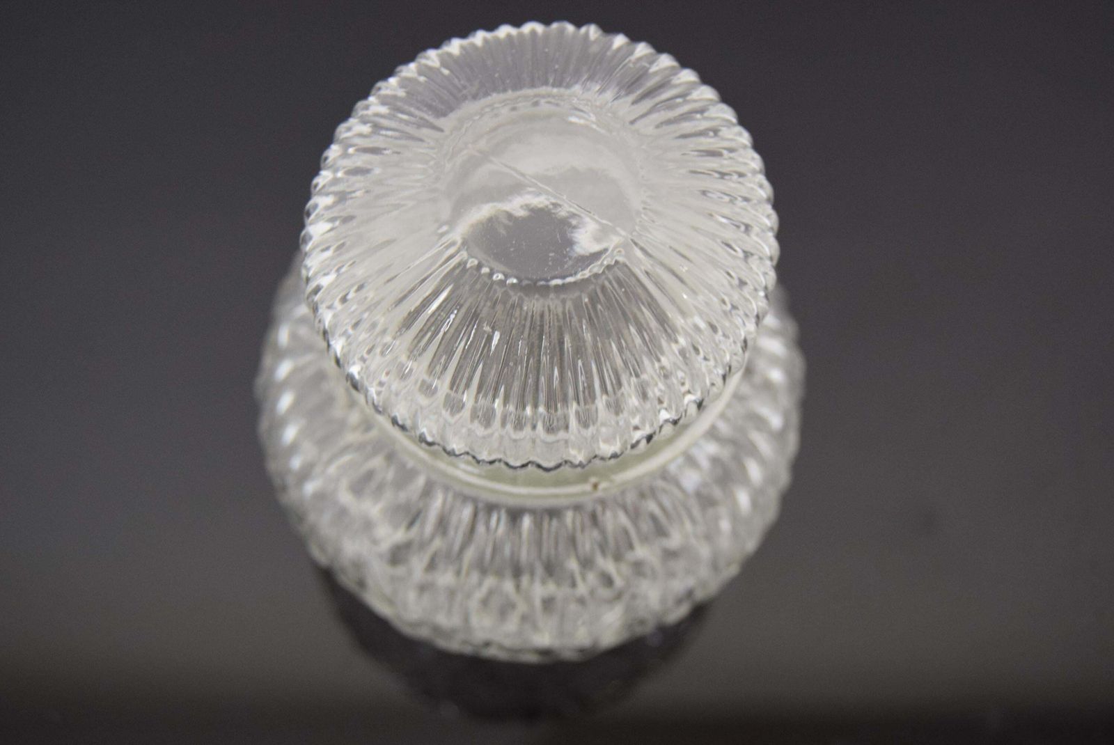 Mid Century Crystal Glass Can, 1950's. photo buy