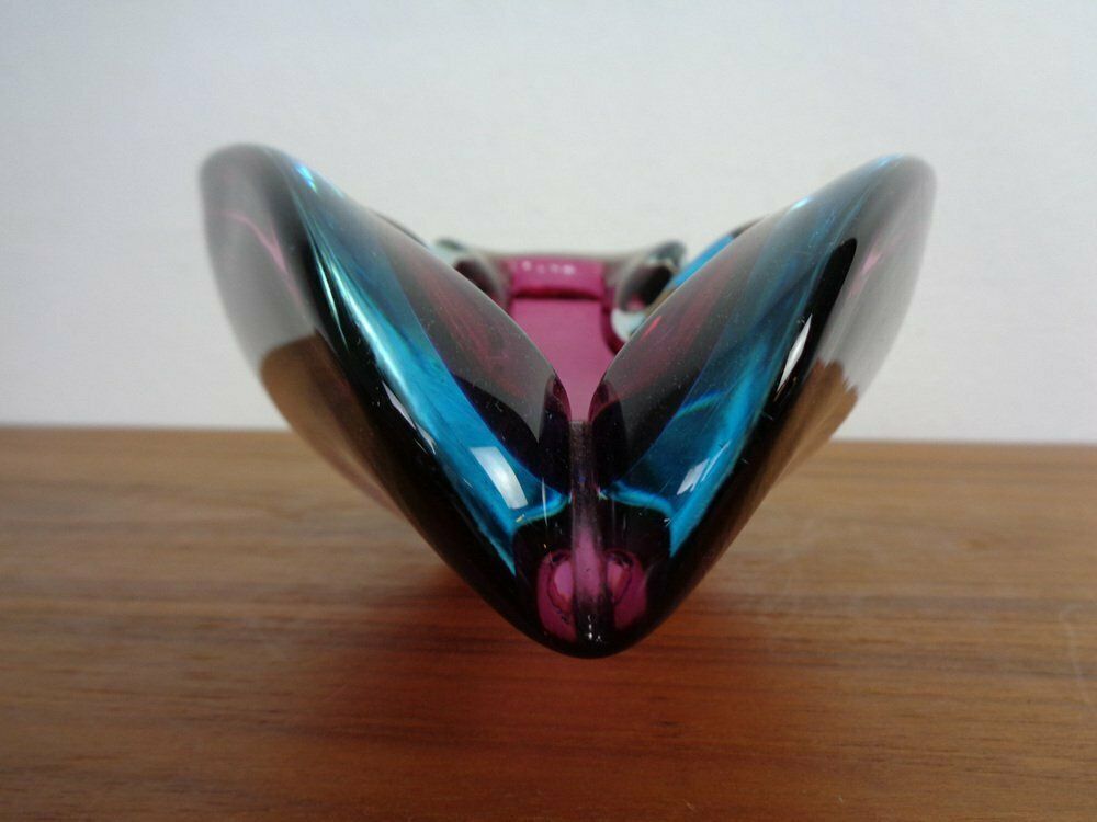Large Sommerso Murano Glass Ashtray By Flavio Poli, Italy, 1960s photo for sale