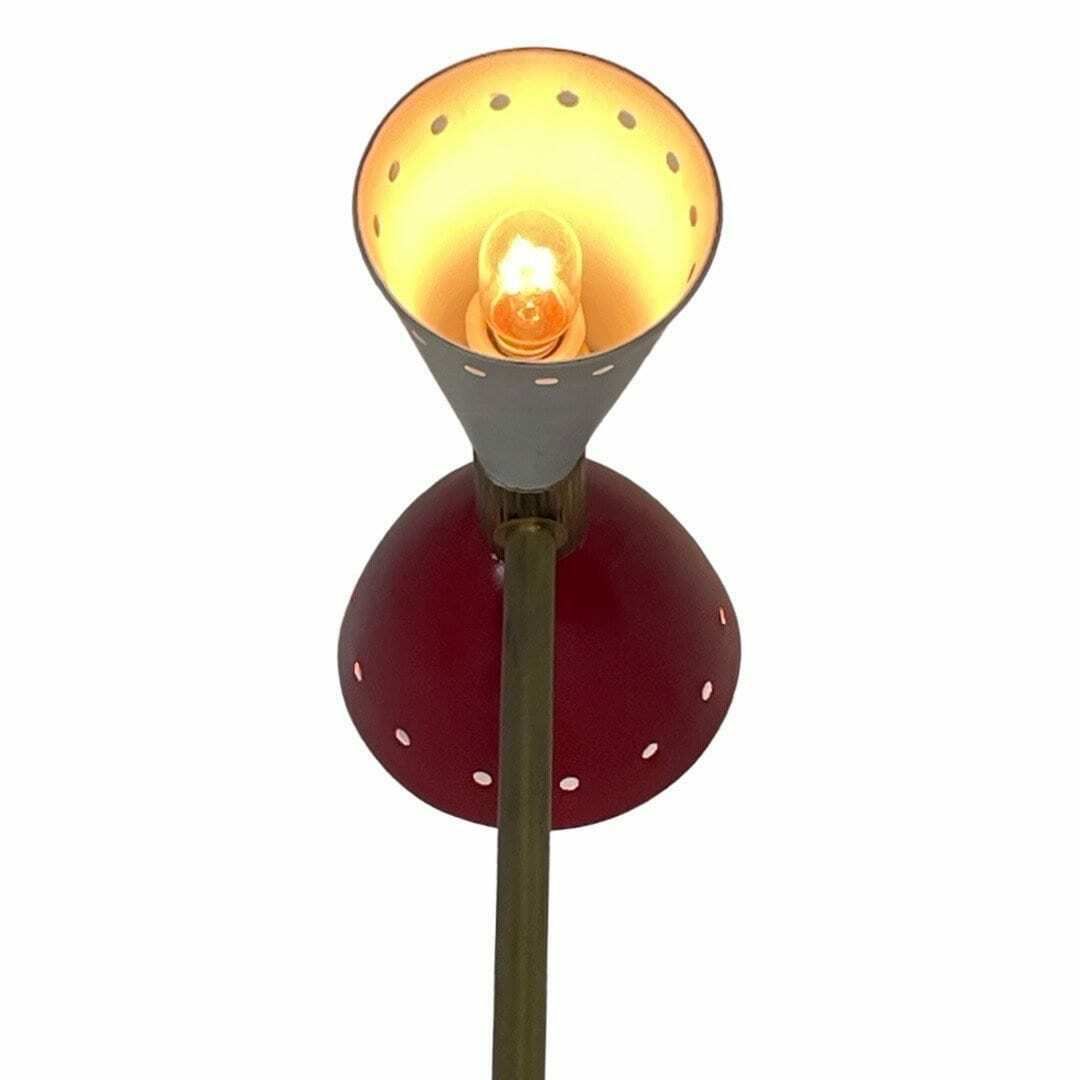 Attr. To   Stilnovo   Diabolo Desk Lamp   Mounted On A Marble Base photo vintage