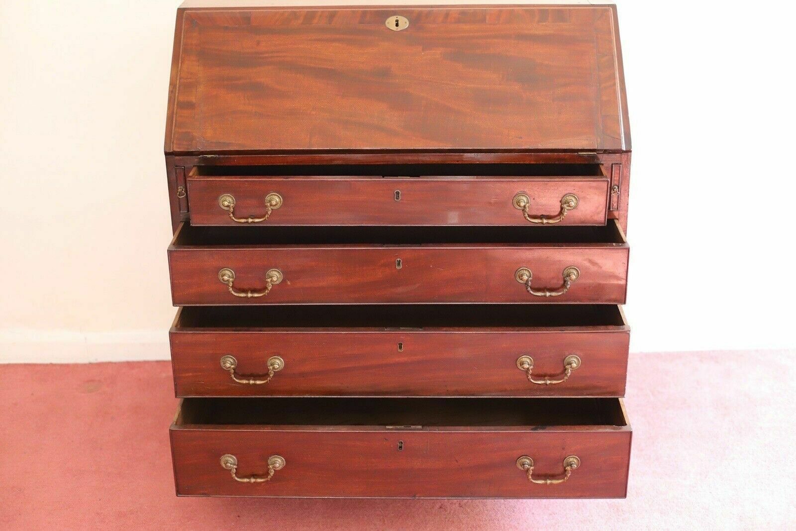 photo for sale Antique Geaorge III Mahogany Bureau