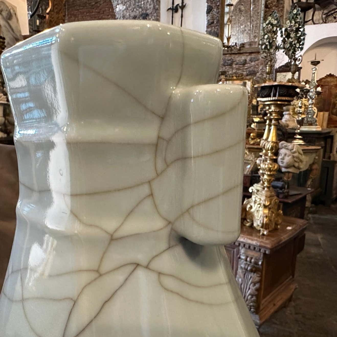 19th Century Greyish Celadon Glazed Chinese Porcelain Vase photo vintage
