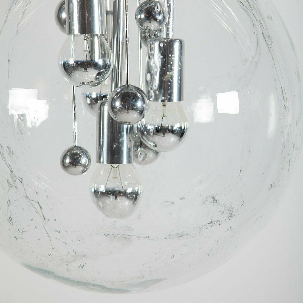 Glass Ball Pendant By Ger Furth For Doria Leuchten, 1960s photo for sale