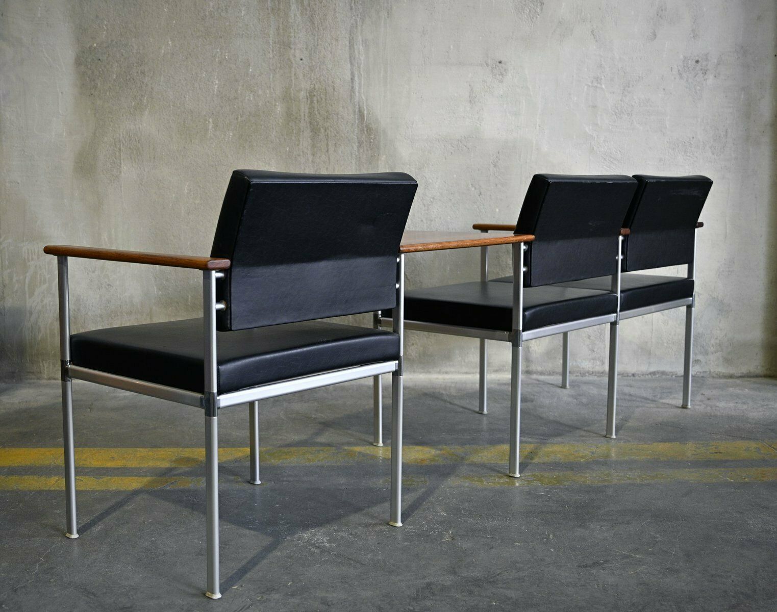 Mid Century Bench In Rosewood And Metal From Lübke photo 1138.0