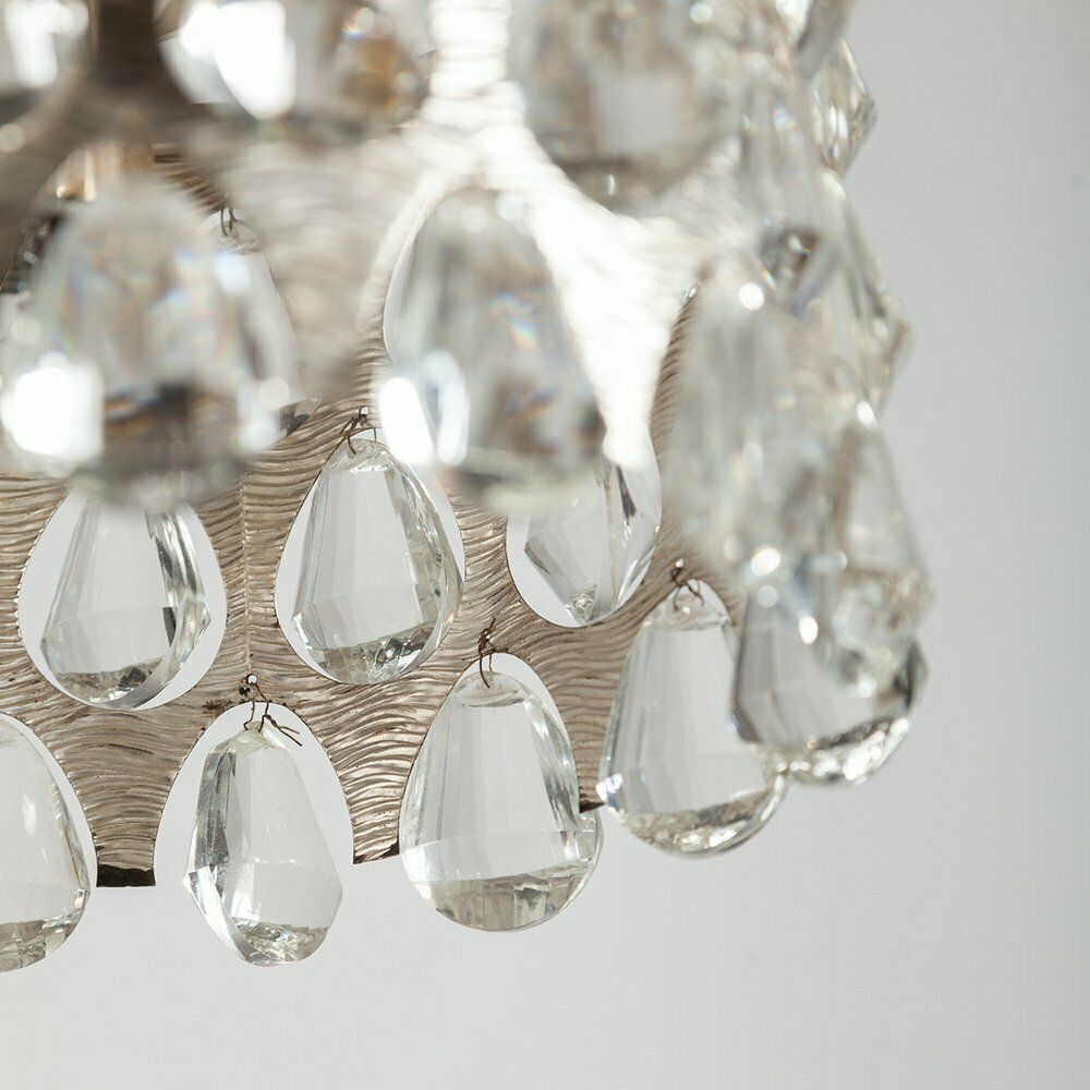 photo for sale Silver Plated Chandelier By Palwa, 1970s