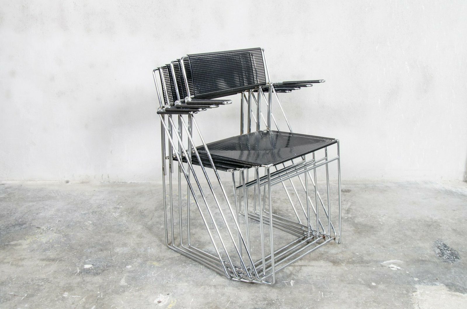 X Line Black Dining Chairs By Niels Jørgen Haugesen For Hybodan, Set Of 4 photo buy