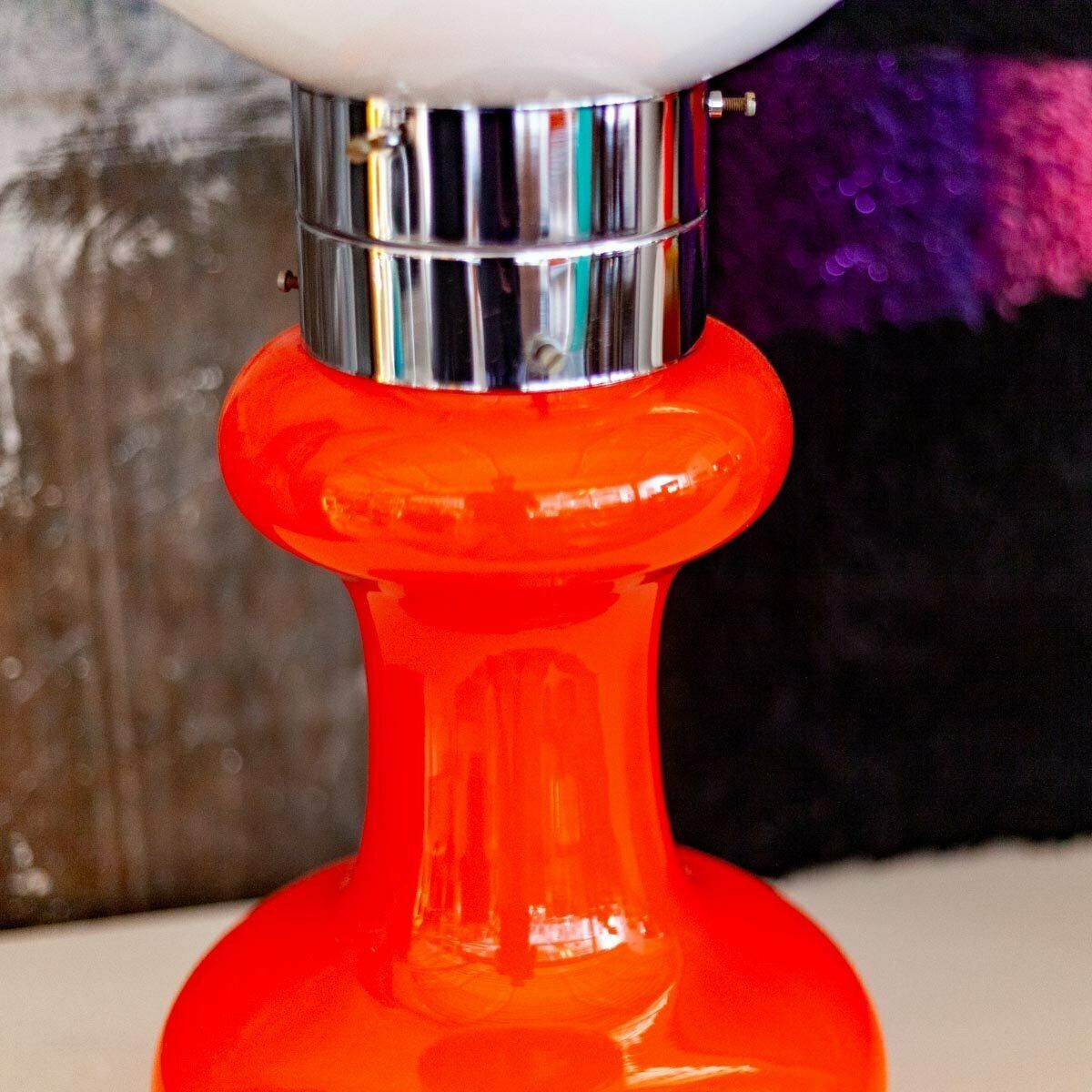 Birillo Red Floor Or Table Lamp By Carlo Nason For A.V Mazzega, Italy 1960 photo for sale