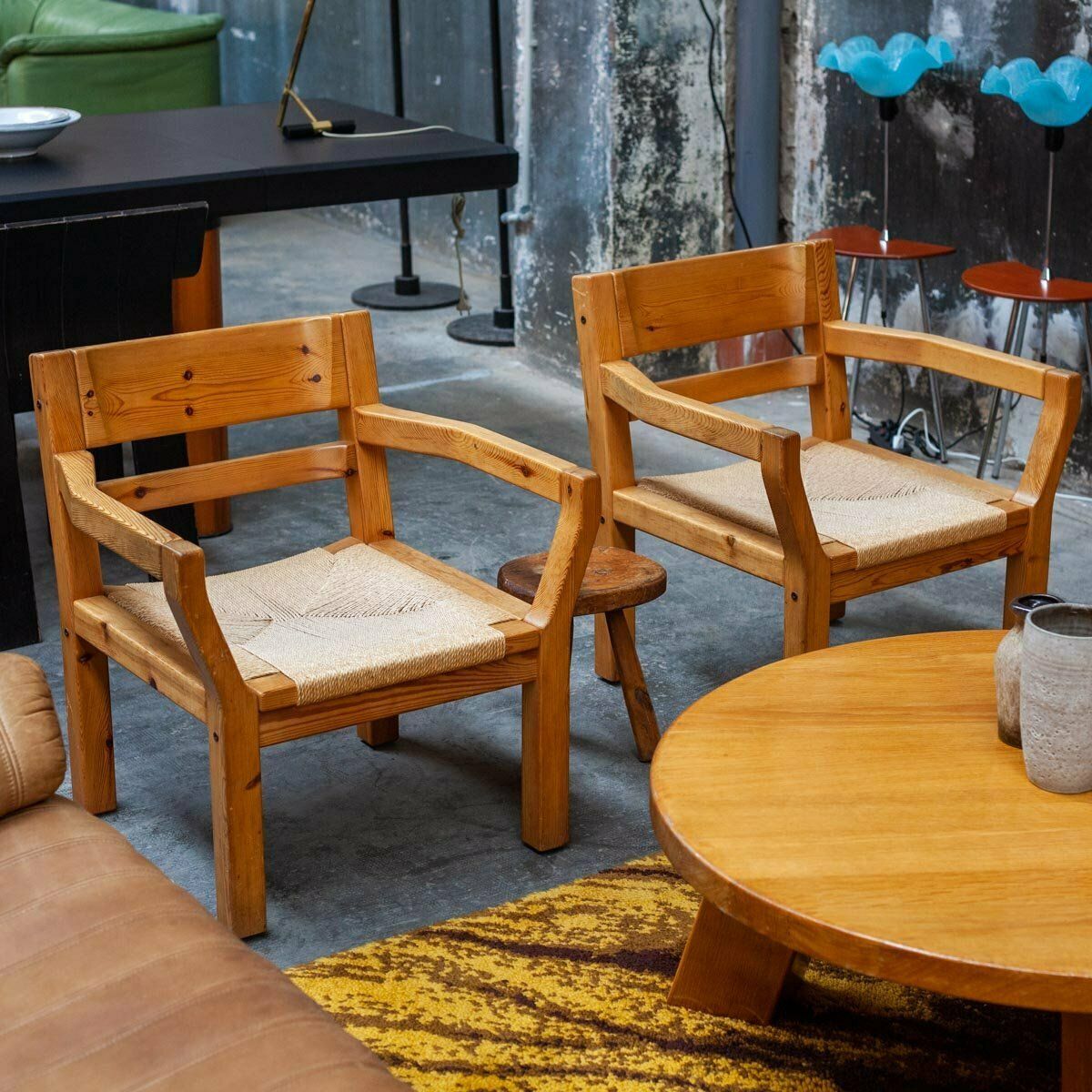 Danish Armchairs In Pine By Tage Poulsen, 1972, Set Of 2 photo for sale