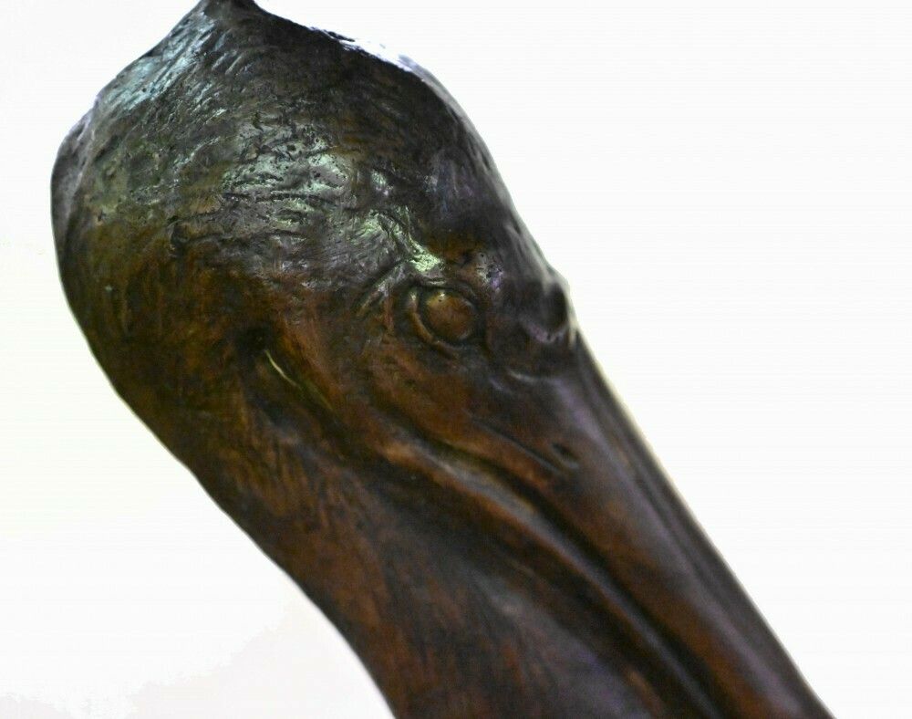 Pair Bronze Pelicans   Large Pacific California Sea Bird Statues photo vinterior