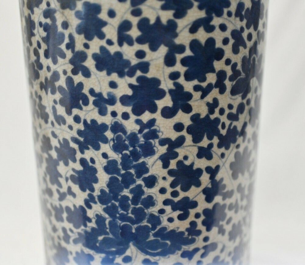 Chinese Blue And White Porcelain Urn   Ming Floral Umbrella Stand photo Furniture