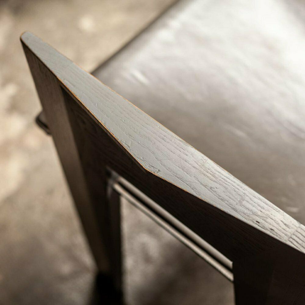 Grey Oak And Leather Dining Chairs By Arnold Merkx For Arco, 1980s, Set Of 4 photo vinterior