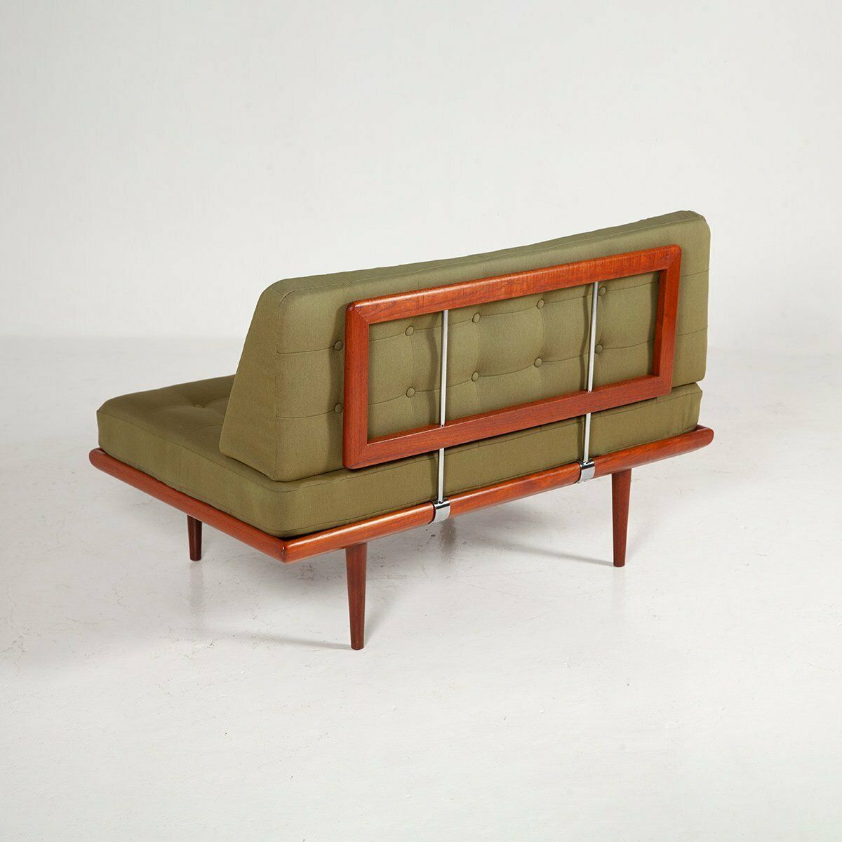 Danish Moss Green Fabric And Teak Minerva Daybed By Peter Hvidt & Orla Mølgaard Nielsen For France & Daverkosen, 1960s photo 3478.0