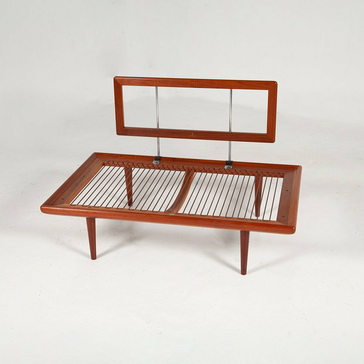 Danish Moss Green Fabric And Teak Minerva Daybed By Peter Hvidt & Orla Mølgaard Nielsen For France & Daverkosen, 1960s photo vintage