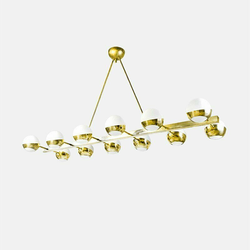 Mid Century Italian Brass And Opal Murano Glass Lamp, 1960s photo furniture