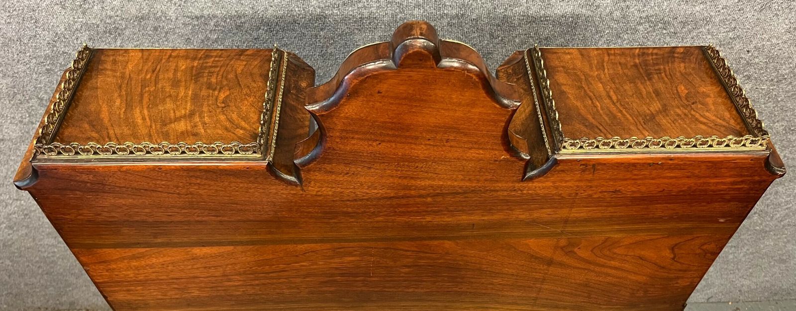 Victorian Walnut & Inlaid Bureau De Dame Desk photo vintage