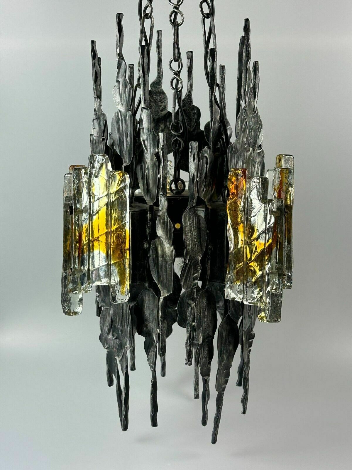 60s 70s Brutalist Chandelier Ceiling Lamp Tom Ahlström & Hans Ehrlich photo furniture