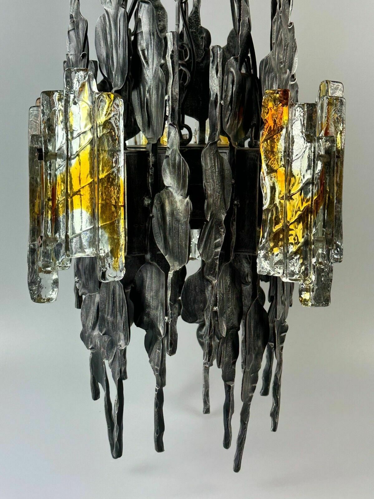60s 70s Brutalist Chandelier Ceiling Lamp Tom Ahlström & Hans Ehrlich photo 2825.0