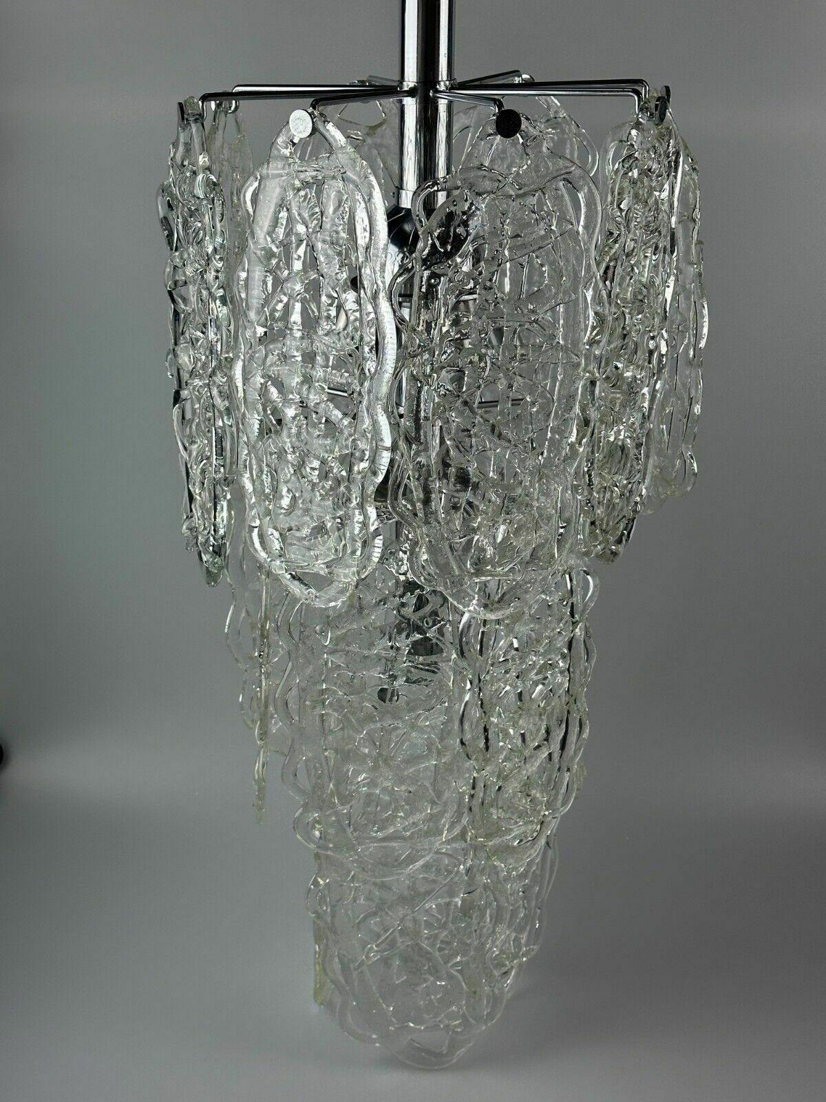 60s 70s Chandelier Av Mazzega Chandelier “Ragnatela” Murano Glass Space Age photo furniture