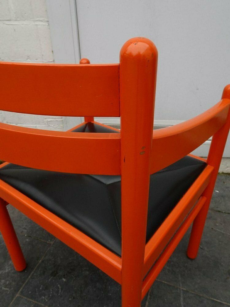 Orange Carimate Armchair By Vico Magistretti, 1970s photo vinterior