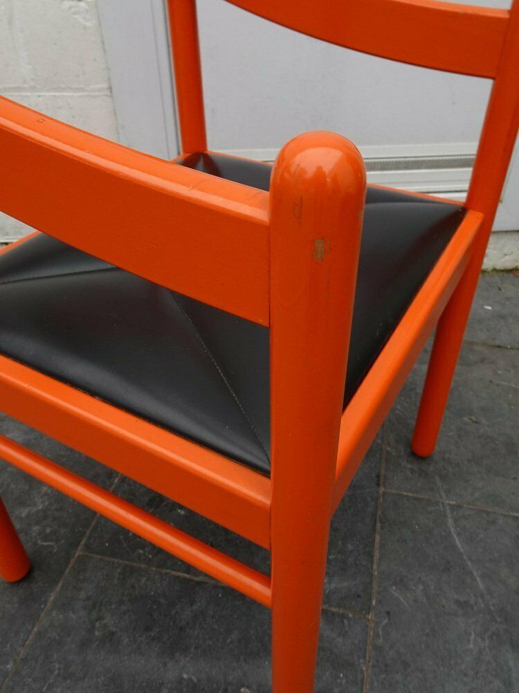 photo buy Orange Carimate Armchair By Vico Magistretti, 1970s