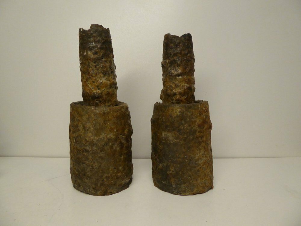 Brutalist Centrepiece Vase And Candlesticks By Pia Manu, Belgium, 1960s, Set Of 3 photo for sale