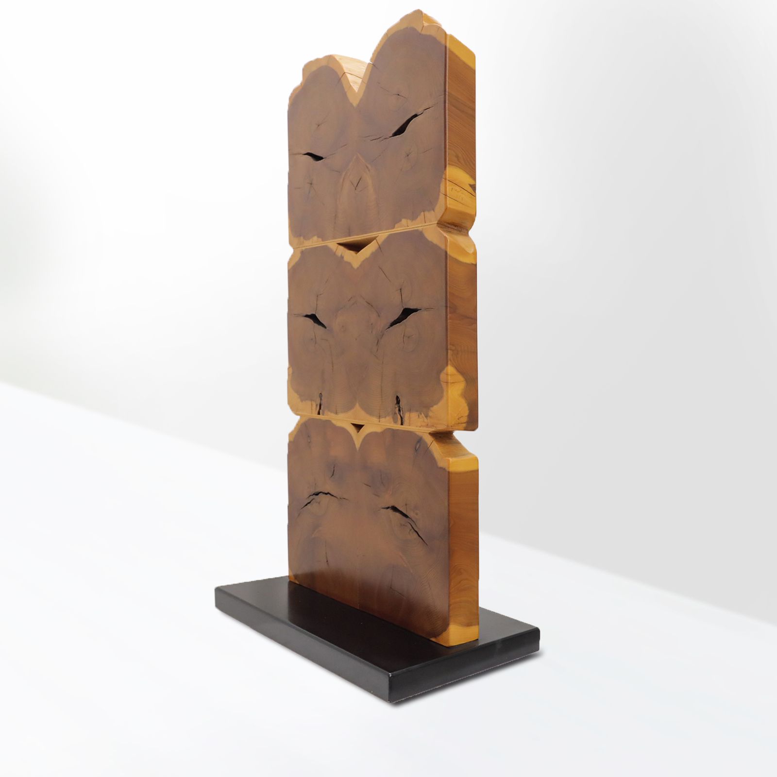 A Unique Vintage Italian Wooden ‘Totem’ Style Sculpture By Artist Pina Pedano photo for sale