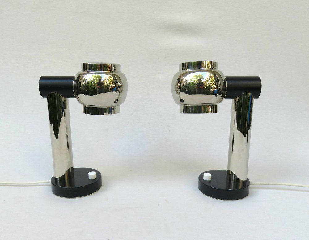 Small Italian Table Lamps In Brass, 1970s, Set Of 2 photo 3547.05